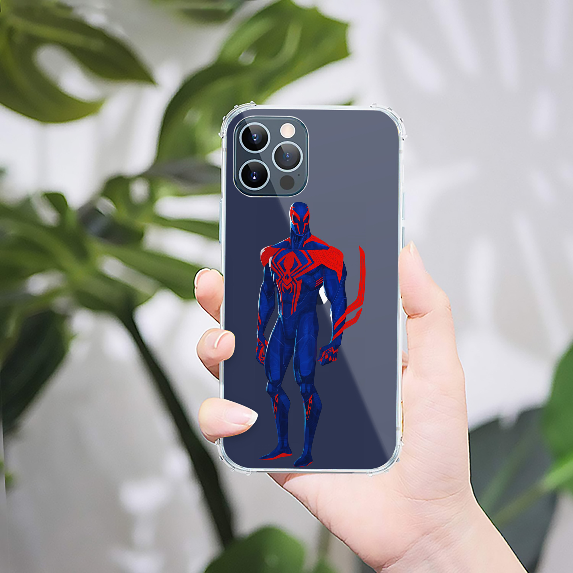 （画像用） Spider Man スパイダーマン 【iPhone 12シリーズ対応】透明スマホケース（クリアソフトケース）